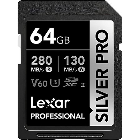 Cartão de Memória SD 64GB Lexar Silver Pro V60