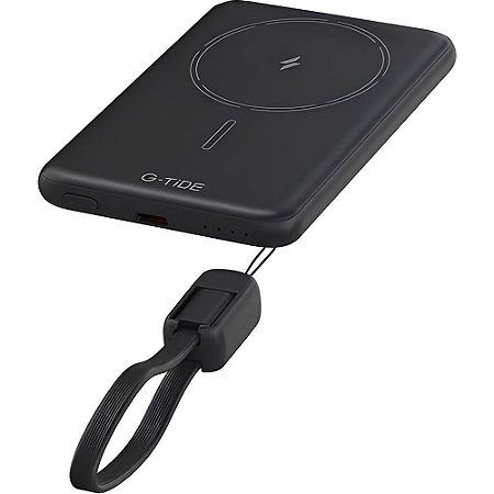 CARGADOR PORTÁTIL G-TIDE POWERBANK SLIM 01 5.000MAH LIGHTNING/USB-C BLACK