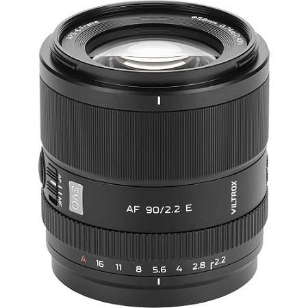 Lente Viltrox AF 90mm f/2.2 EVO para Sony E (APS-C)