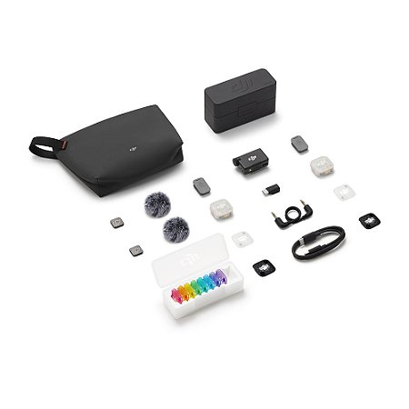 Microfone DJI Mic Mini 2S (2 TX + 1 RX + Case) BR - DJI153
