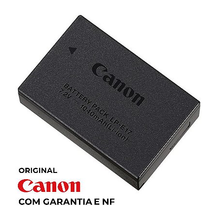 Bateria CANON LP-E17 (Câmeras RP, 77D, T7i, T6i, SL2, SL3, R10)