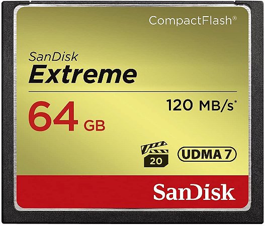 Cartão de Memória CF SANDISK 64 GB Extreme 120MB/s