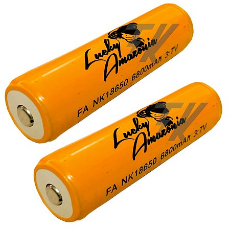 Bateria Para Lanterna NK18650 Com 6800mAh, Recarregável, 2UN