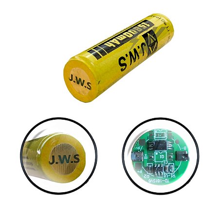 Bateria Para Lanterna Com Chip SD18650 Com 15800mAh, Recarregável, 1UN
