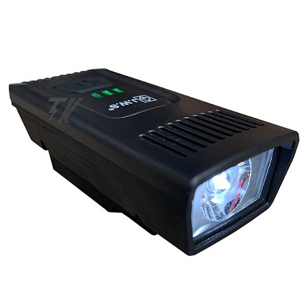 Farol de Bike WS-8205, Com 4 Modos De Iluminação