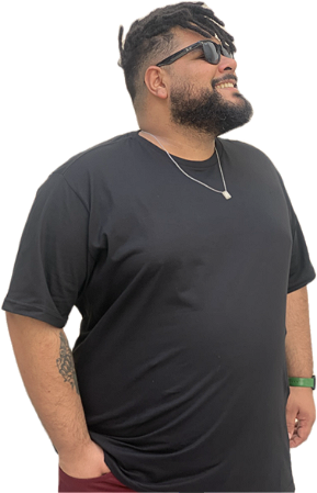 Camiseta Básica Masculina  Plus Size Algodão Aé G9