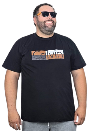 Camiseta Calvin klein Plus Size Preta G4 ao G9