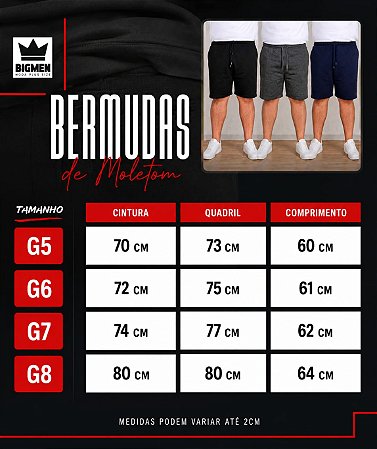 Bermuda Moleton Masculina Plus Sise G5 ao G8