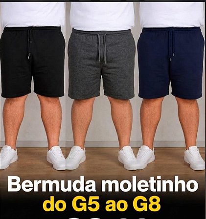 Bermuda Moleton Masculina Plus Sise G5 ao G8