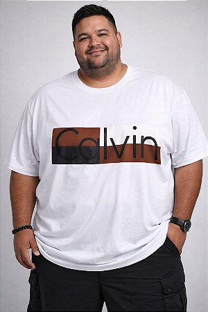 Camiseta Calvin klein Masculina Plus Size Preta G4 ao G8