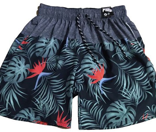 Short Masculino Plus size Praia Bigmen - Bigmen Moda Plus Size Masculina