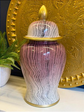 Potiche - Cerâmica - Lilás - 47CM