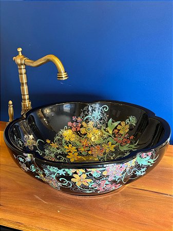 Cuba Sobrepor - Preta  - Flores