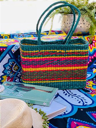 Bolsa Praia - Palha Peruana - Verde