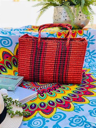 Bolsa Praia - Palha Peruana - Laranja