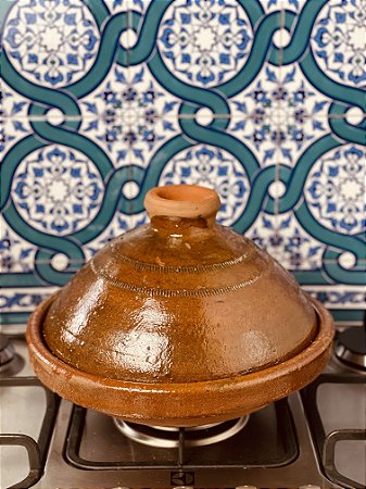 Panela Tagine Marroquina G - Cuscuzeira - Tagine de Barro