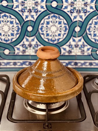 Panela Tagine Marroquina P - Cuscuzeira - Tagine de Barro