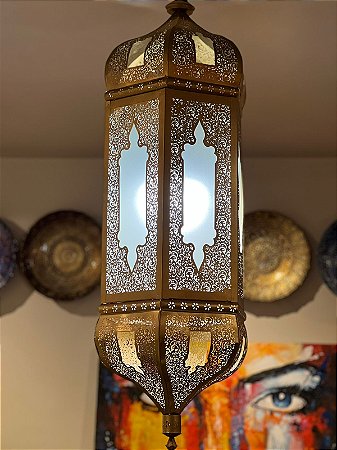 Luminária de Teto Modelo Marrakech Dourado Fosco