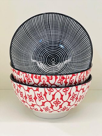 Bowl - Vermelho - Cerâmica - Tamanho Médio