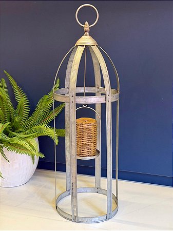 Lanterna Modelo Marrocos - Prateado  - 55cm
