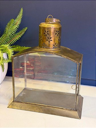 Lanterna  Marroquina - Dourada- 31cm