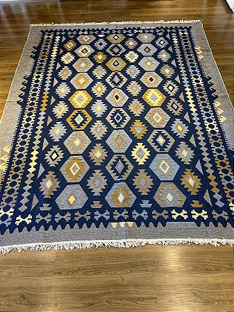 Tapete - Dupla Face - Turco - 3,00 x 2,50MT - Azul