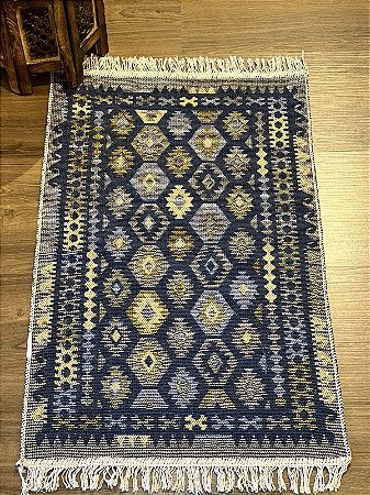 Tapete - Dupla Face - Turco - 0,90 x 0,60MT - Azul