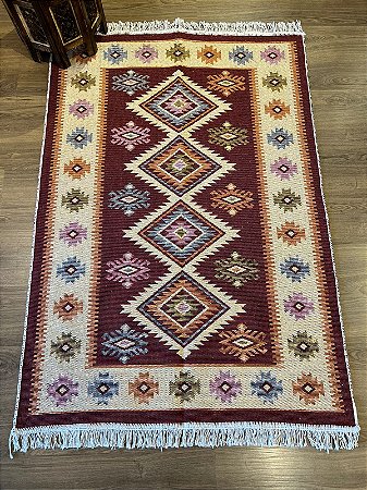 Tapete - Dupla Face - Turco - 1,40 x 1,00MT - Vermelho