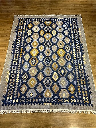 Tapete - Dupla Face - Turco - 2,50 x 2,00MT - Azul