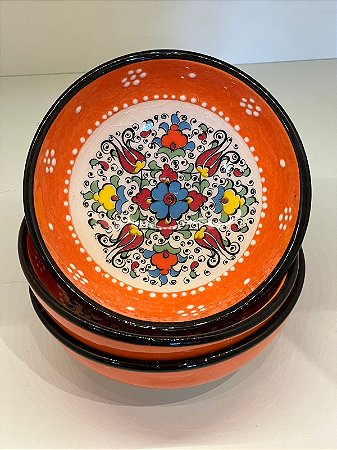 Bowl - Laranja - Cerâmica - Turquia - Tamanho Médio