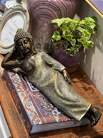 Buda - Deitado - Resina - 46CM