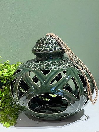 Gaiola- Ceramica - Porta Vela - Verde