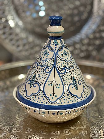 Tagine Saleiro - Azul Claro -  Modelo Marrocos