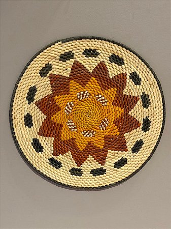 Disco - Mandala Palha - 31CM