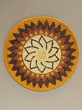 Disco - Mandala Palha - 37,5CM