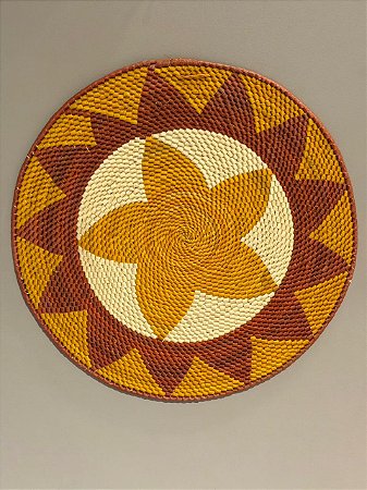 Disco - Mandala Palha - 38,5CM