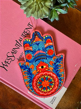 Hamsa de Parede ou Mesa - Cerâmica - Mão de Fátima