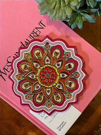Mandala - Decorativo - Cerâmica - Rosa