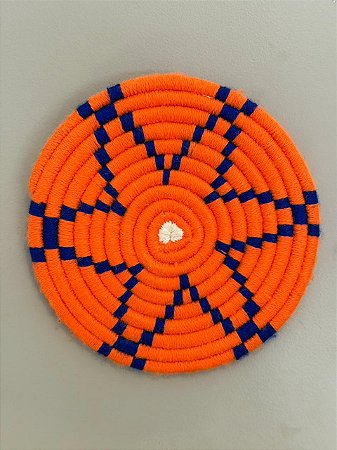 Discos Marroquinos - Mesa e Parede -  Laranja e Azul  - 18CM
