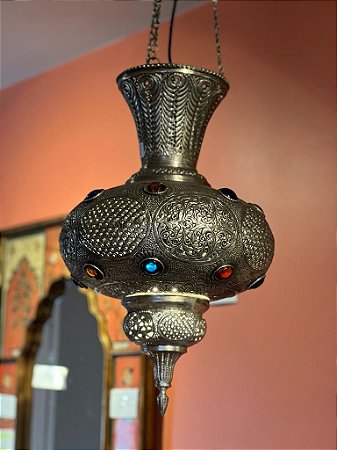 Luminária de Teto Metal Prata