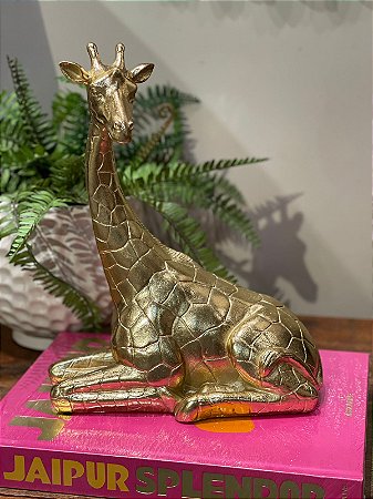 Girafa - Decorativa -  Resina - Dourado