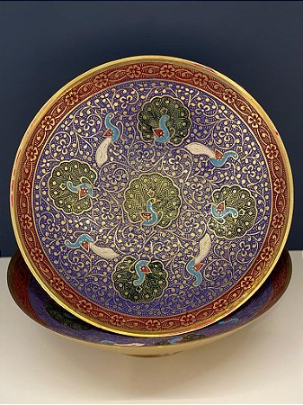 Bowl Latão - Dourado - Roxo e Vermelho