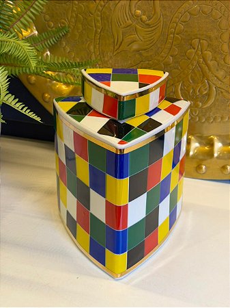 Potiche  - Ceramica - Colorido - 19CM