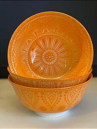 Bowl - Cerâmica - Laranja - Tamanho Grande