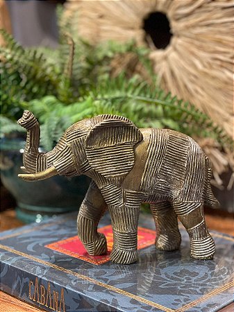 Elefante - Resina - Ouro Velho