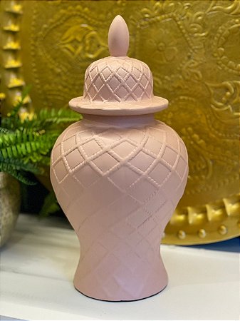Potiche  - Ceramica - Rosa - 41cm