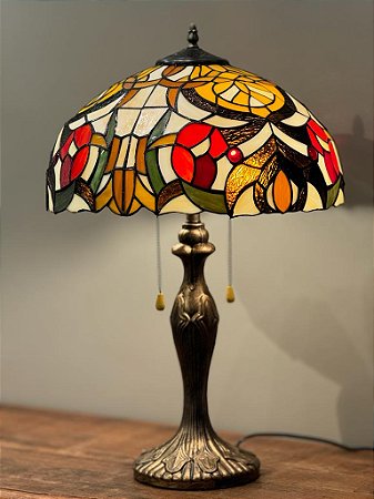 Abajur Tiffany - Vitral - GG - Ouro Velho