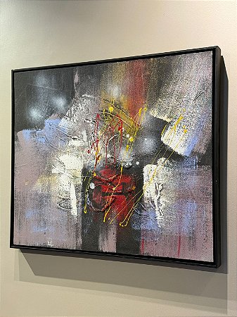 Quadro Marroquino com Moldura - Pintado á Mão - Pintura à Oleo