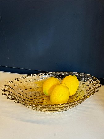 Fruteira - Centro de Mesa em Metal - Turca - Vitral - Âmbar