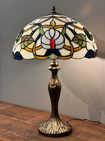Abajur Tiffany - Vitral - GG - Ouro Velho